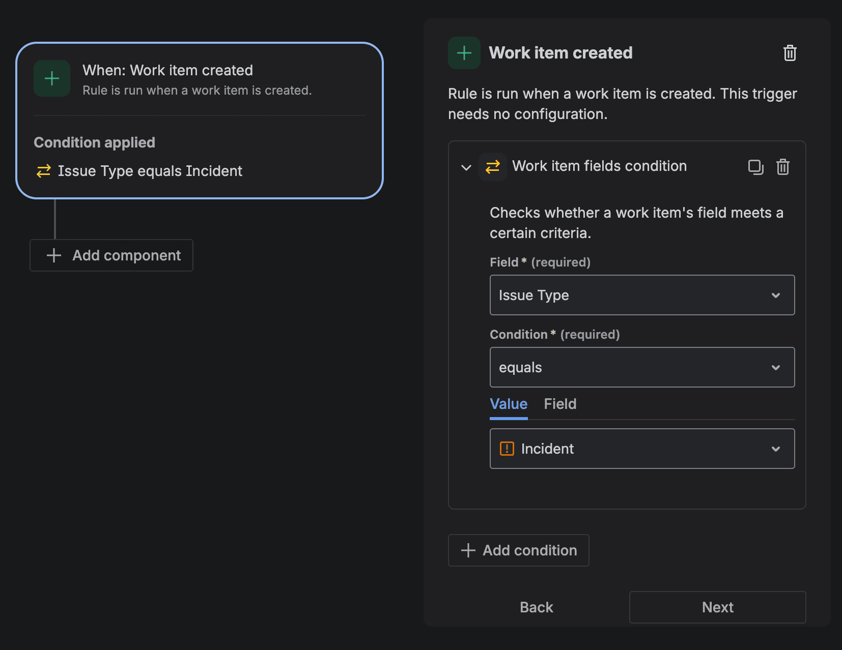 Jira Work item fields condition for Issue type